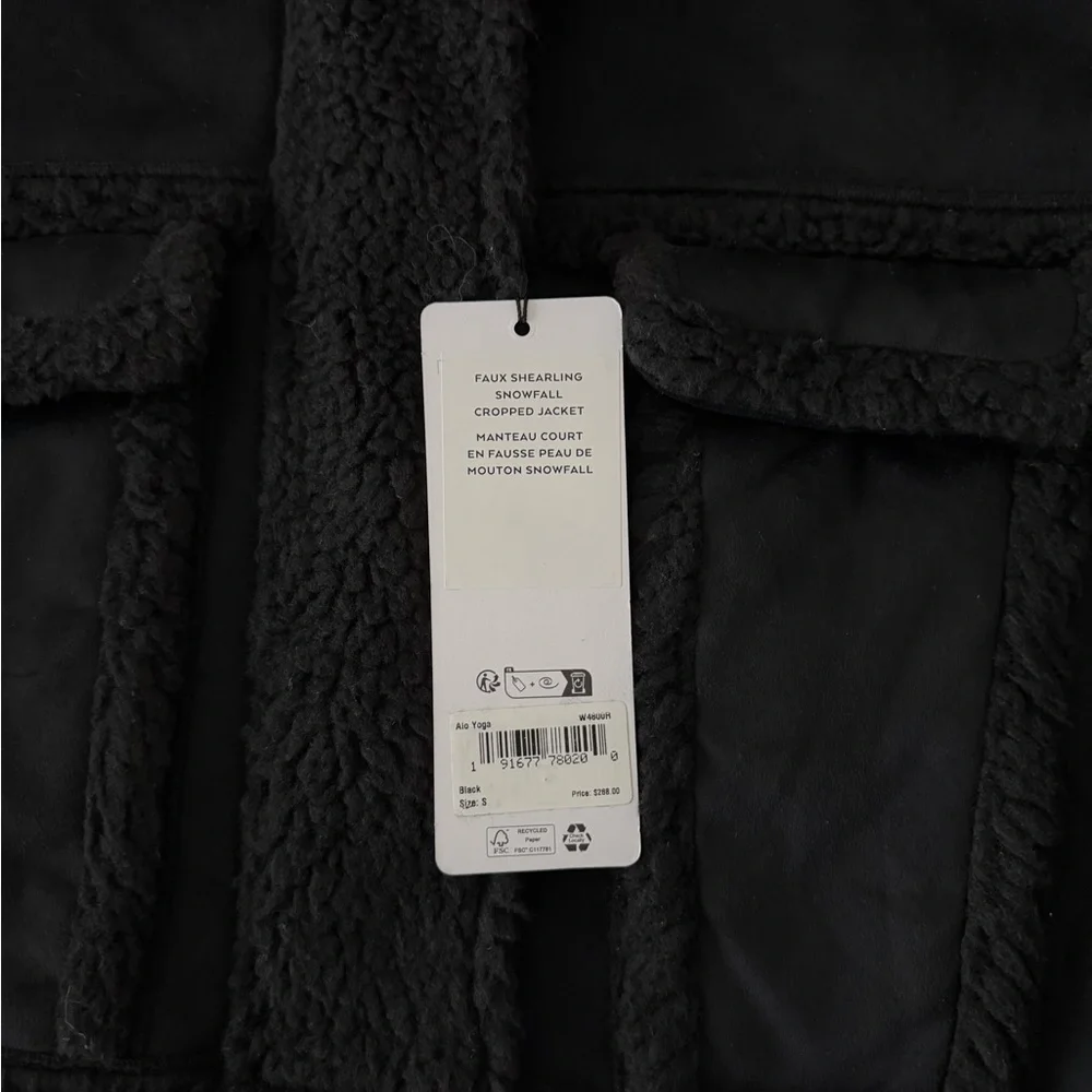 Alo Yoga Faux Sherling Snowfall Cropped Jacket - Picture 3 of 4